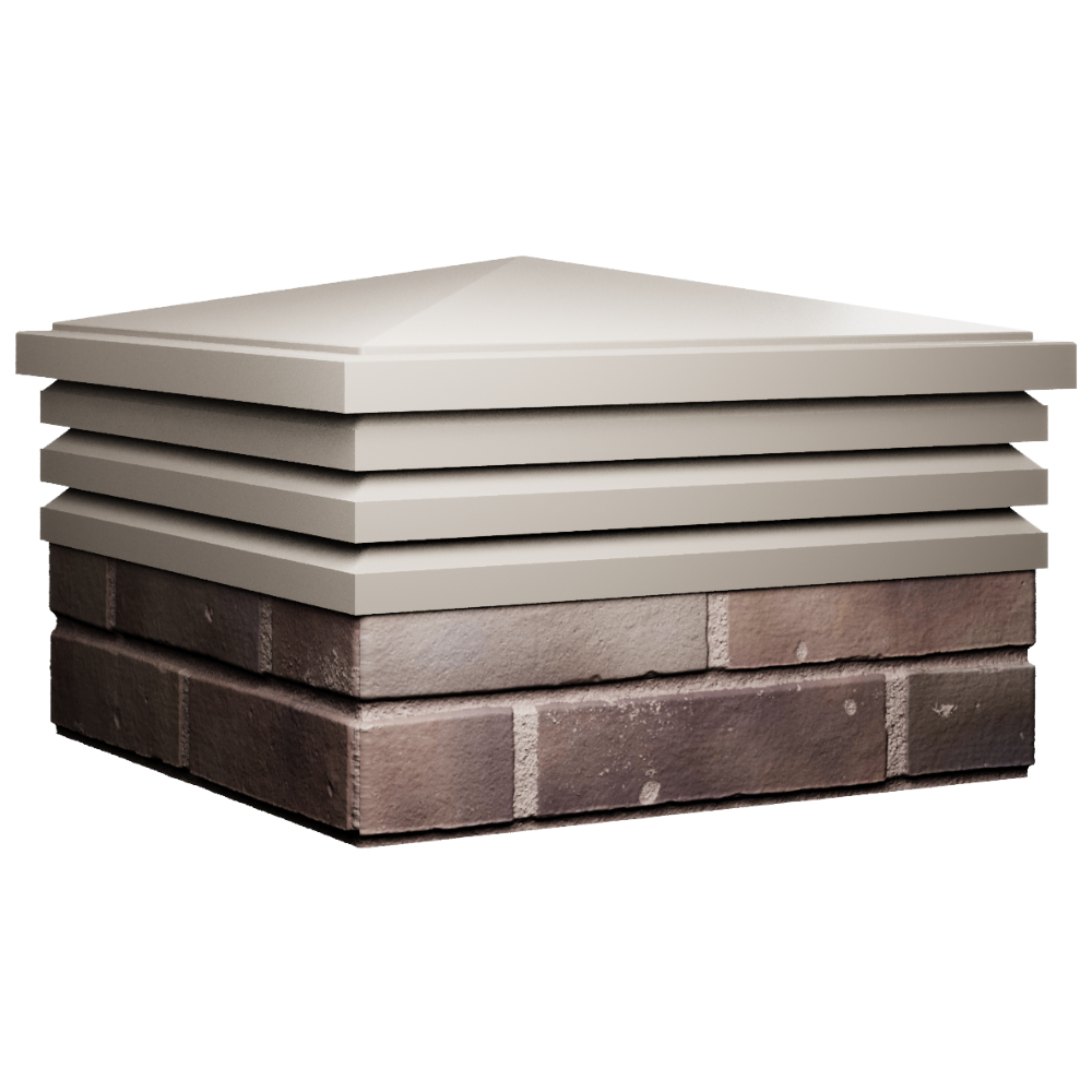 Колпак Zking Бона ХайТек Бежевый на столб 2х2 кирпича (513х513мм) в Дербенте фото