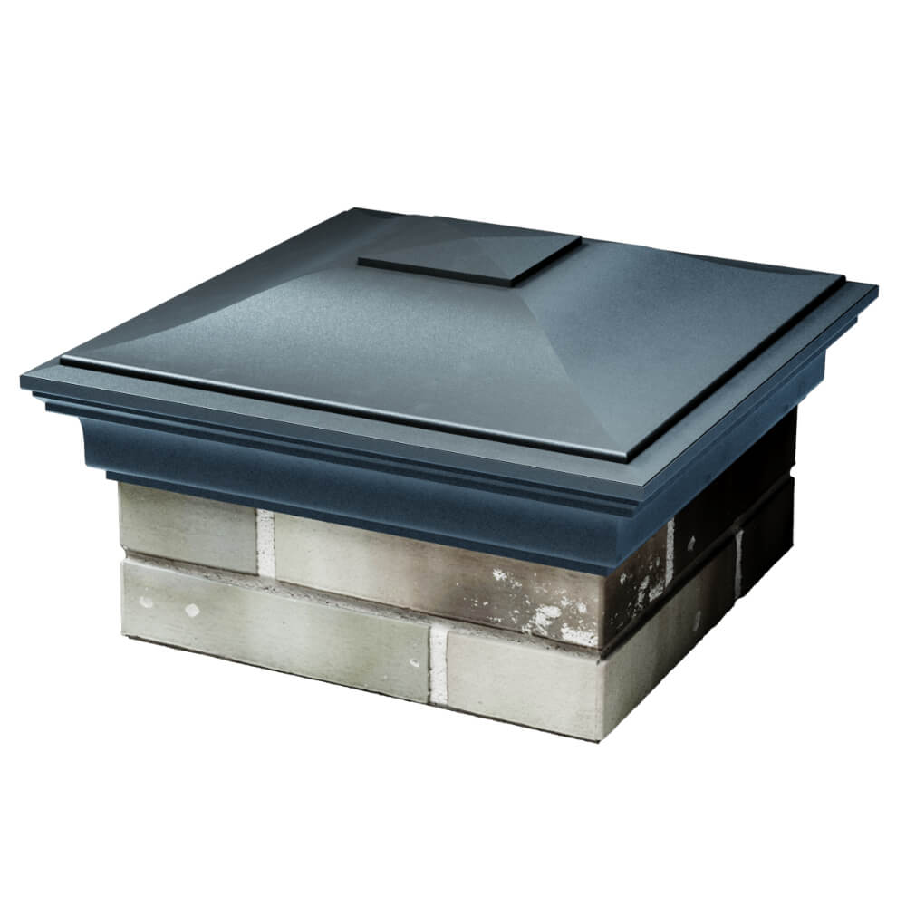 Колпак Zking Монблан Серый на столб 1.5х1.5 кирпича (385х385мм) в Дербенте фото