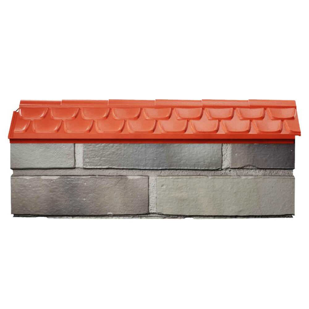 Парапет Zking Эльбрус Красный с посадкой на 0.5 кирпича (130мм) в Дербенте фото