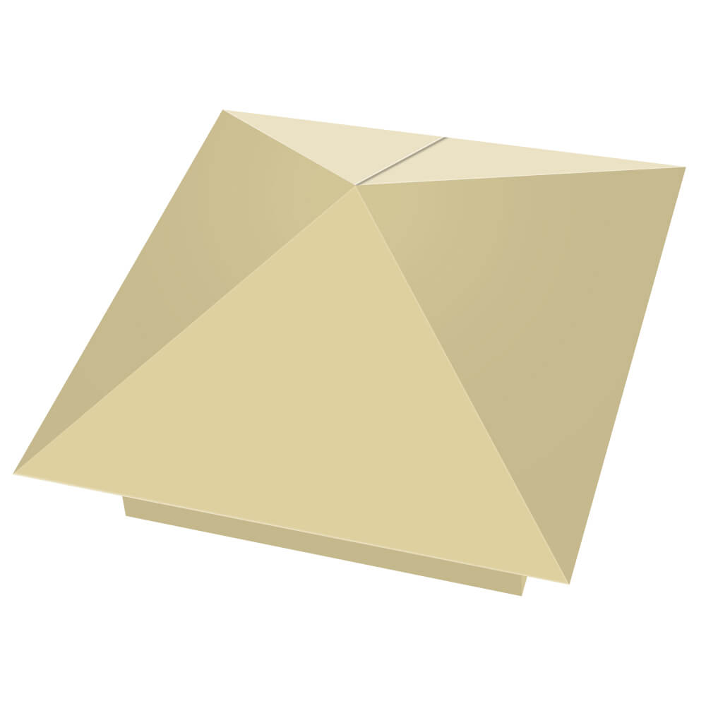 Колпак металлический 400х400мм RAL1014 Бежевый заборный Дербент фото