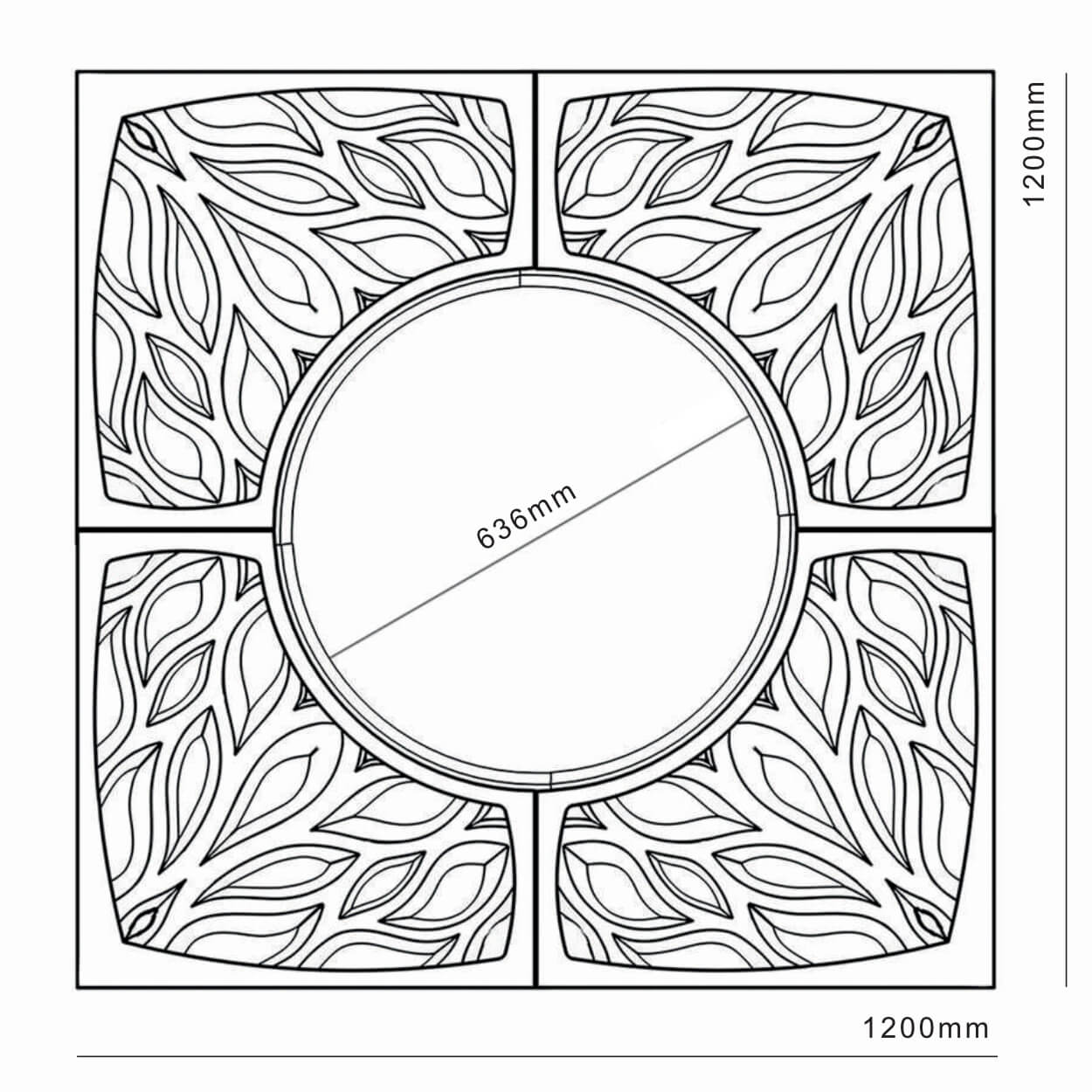 Приствольная решетка для дерева ZKING CRUST 1.2х1.2м Черная в Дербенте фото