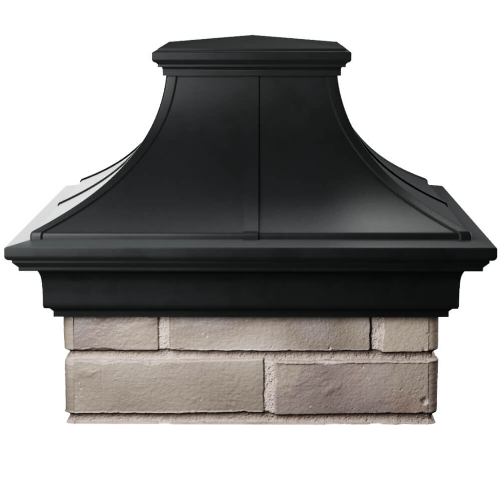 Колпак Zking Монблан Премиум Черный на столб 1.5х1.5 кирпича (385х385мм) Дербент фото