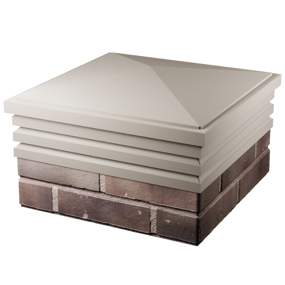 Колпак Zking Бона ХайТек Бежевый на столб 2х2 кирпича (513х513мм) в Дербенте фото