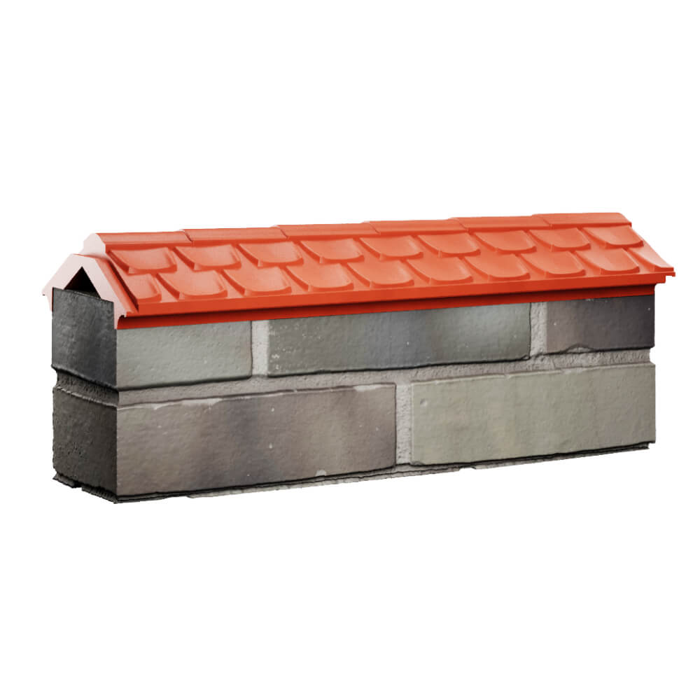 Парапет Zking Эльбрус Красный с посадкой на 0.5 кирпича (130мм) Дербент фото