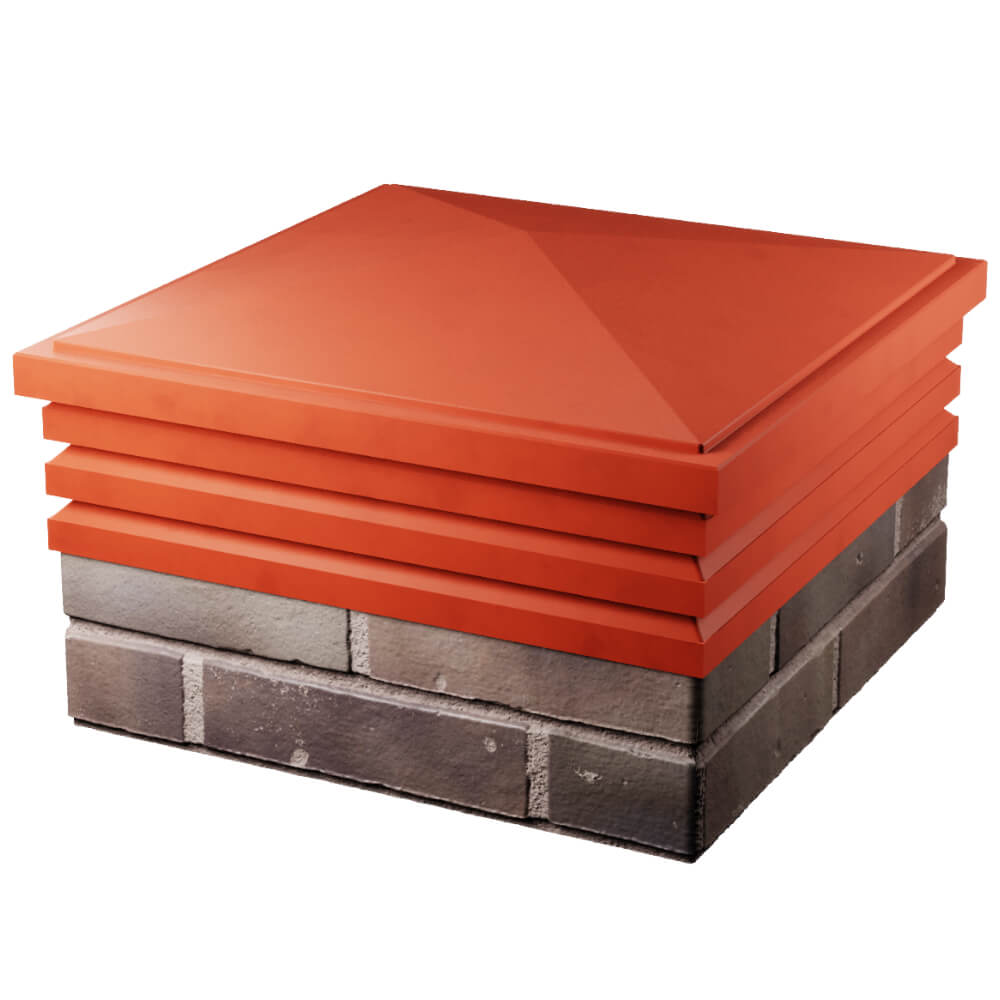 Колпак Zking Бона ХайТек Красный на столб 2х2 кирпича (513х513мм) в Дербенте фото