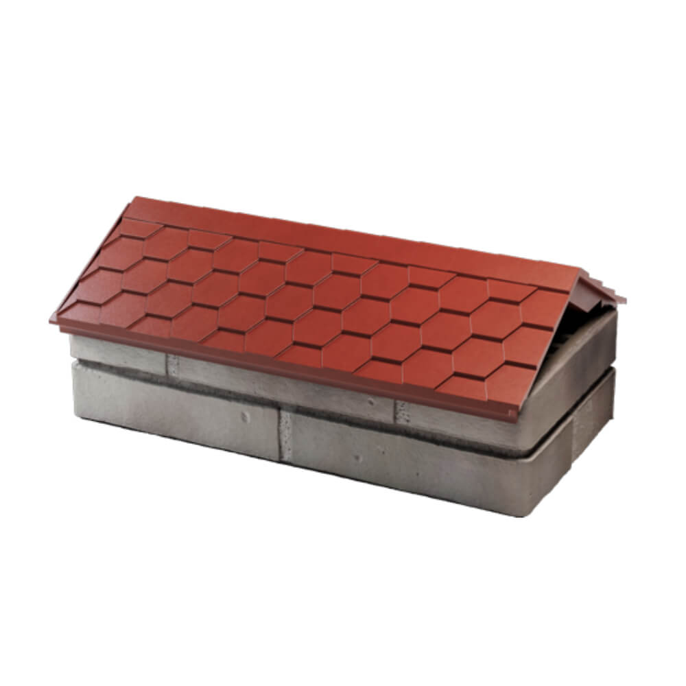 Парапет Zking Эверест Красный с посадкой на 1 кирпич (200/225/255мм) в Дербенте фото