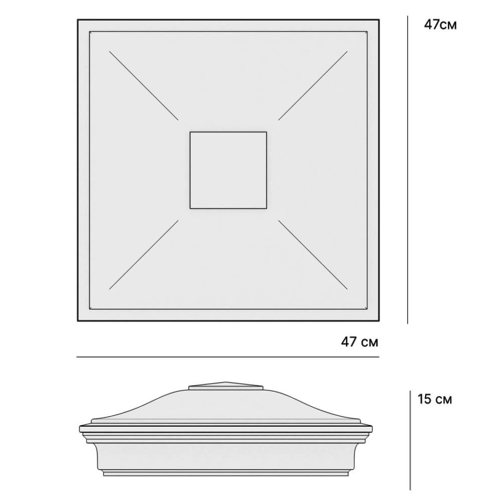 Колпак Zking Монблан Коричневый на столб 1.5х1.5 кирпича (385х385мм) в Дербенте фото