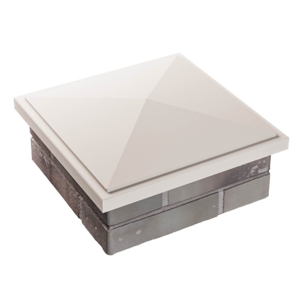 Колпак Zking БонаМоно Бежевый на столб 1.5х1.5 кирпича (385х385, 400х400мм) в Дербенте фото