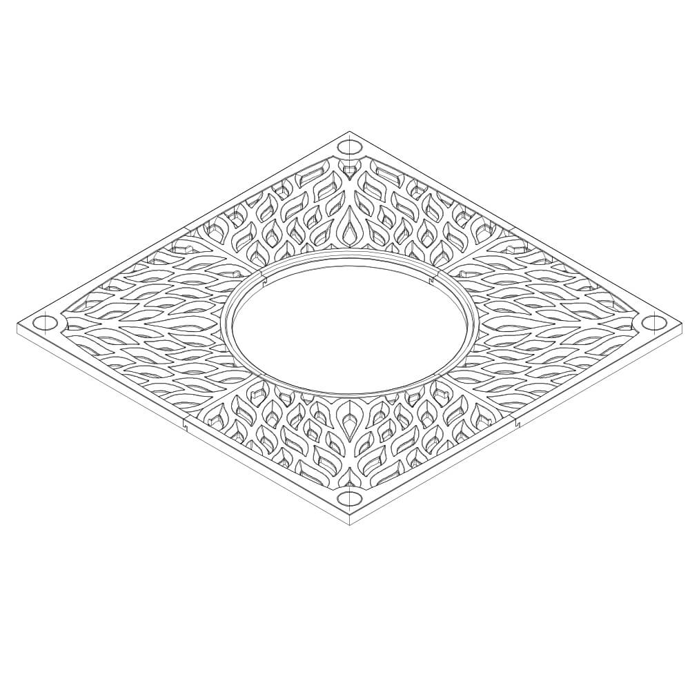 Приствольная решетка для дерева ZKING CRUST 2х2м Черная в Дербенте фото