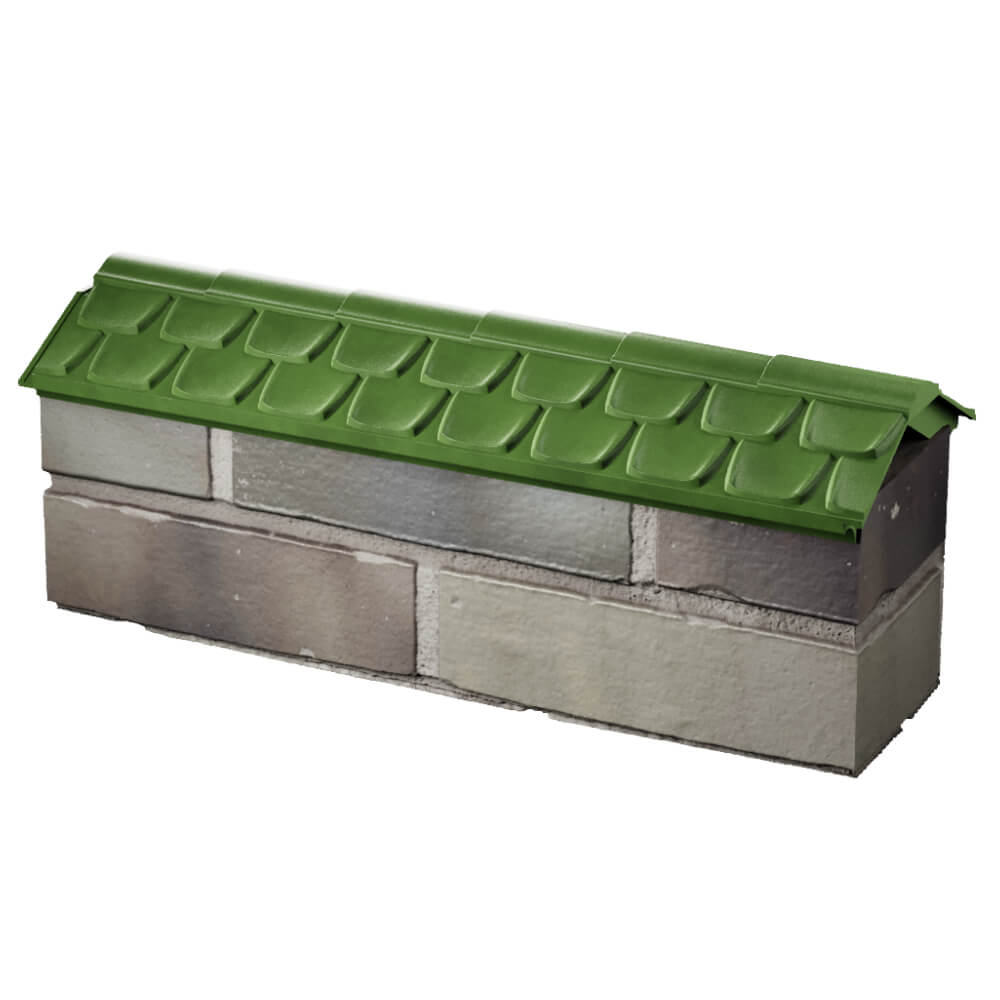 Парапет Zking Эльбрус Зеленый с посадкой на 0.5 кирпича (130мм) в Дербенте фото