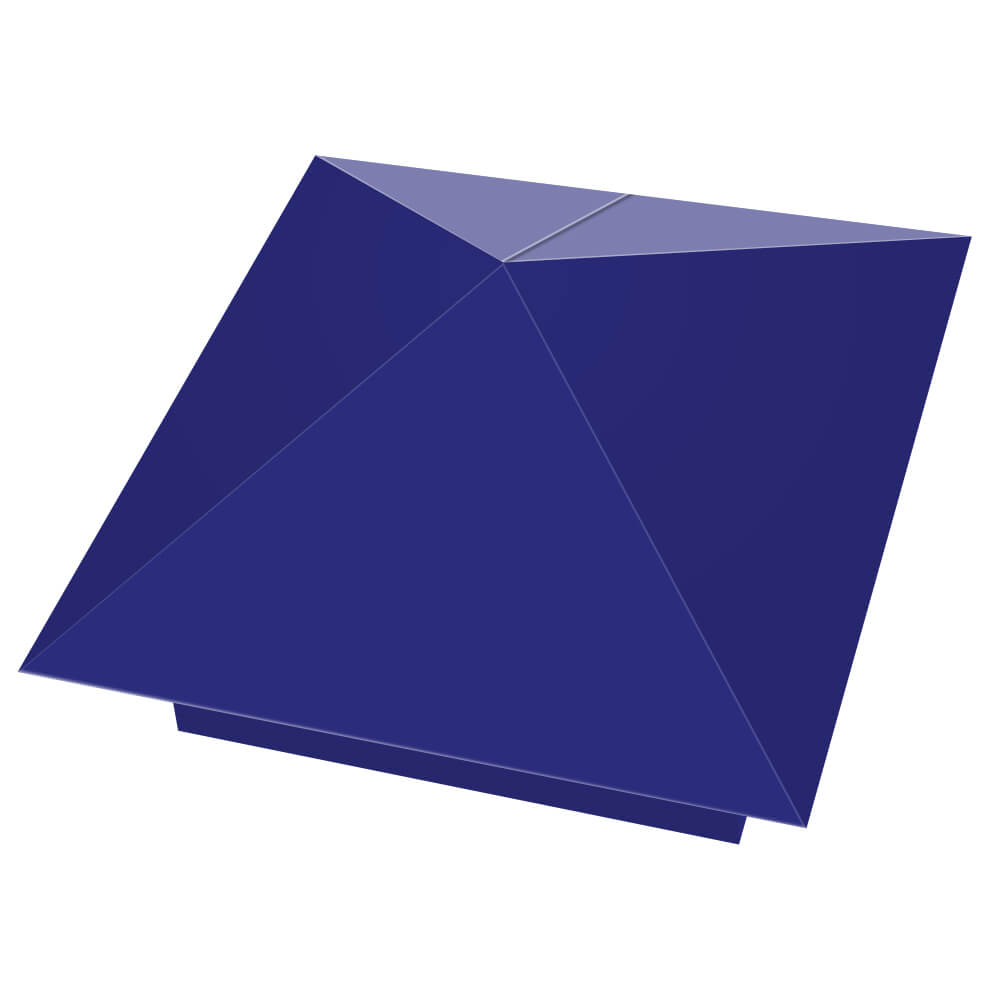 Колпак металлический 400х400мм RAL5002 Синий Ультрамарин заборный Дербент фото