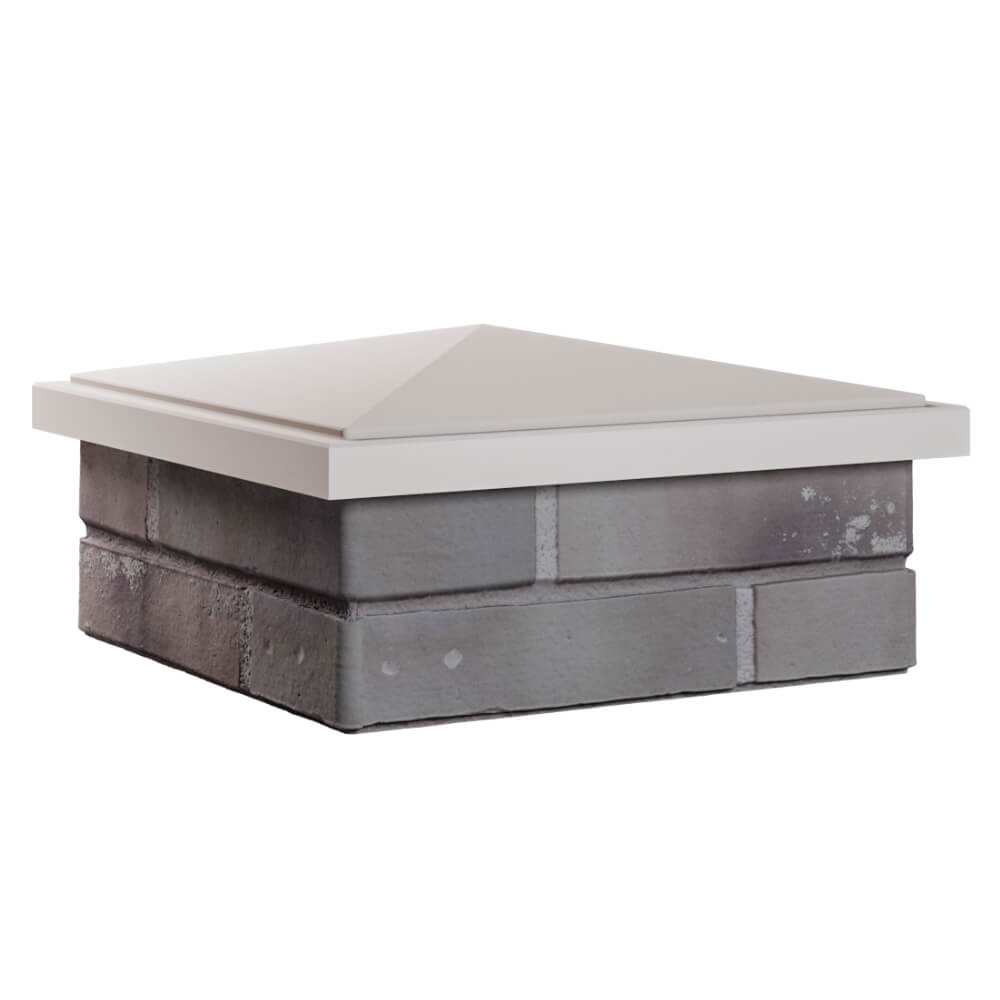 Колпак Zking БонаМоно Бежевый на столб 1.5х1.5 кирпича (385х385, 400х400мм) в Дербенте фото