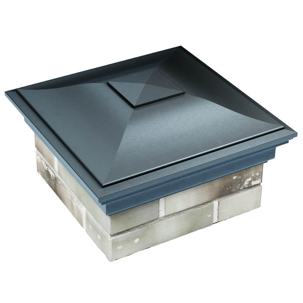 Колпак Zking Монблан Серый на столб 1.5х1.5 кирпича (385х385мм) в Дербенте фото