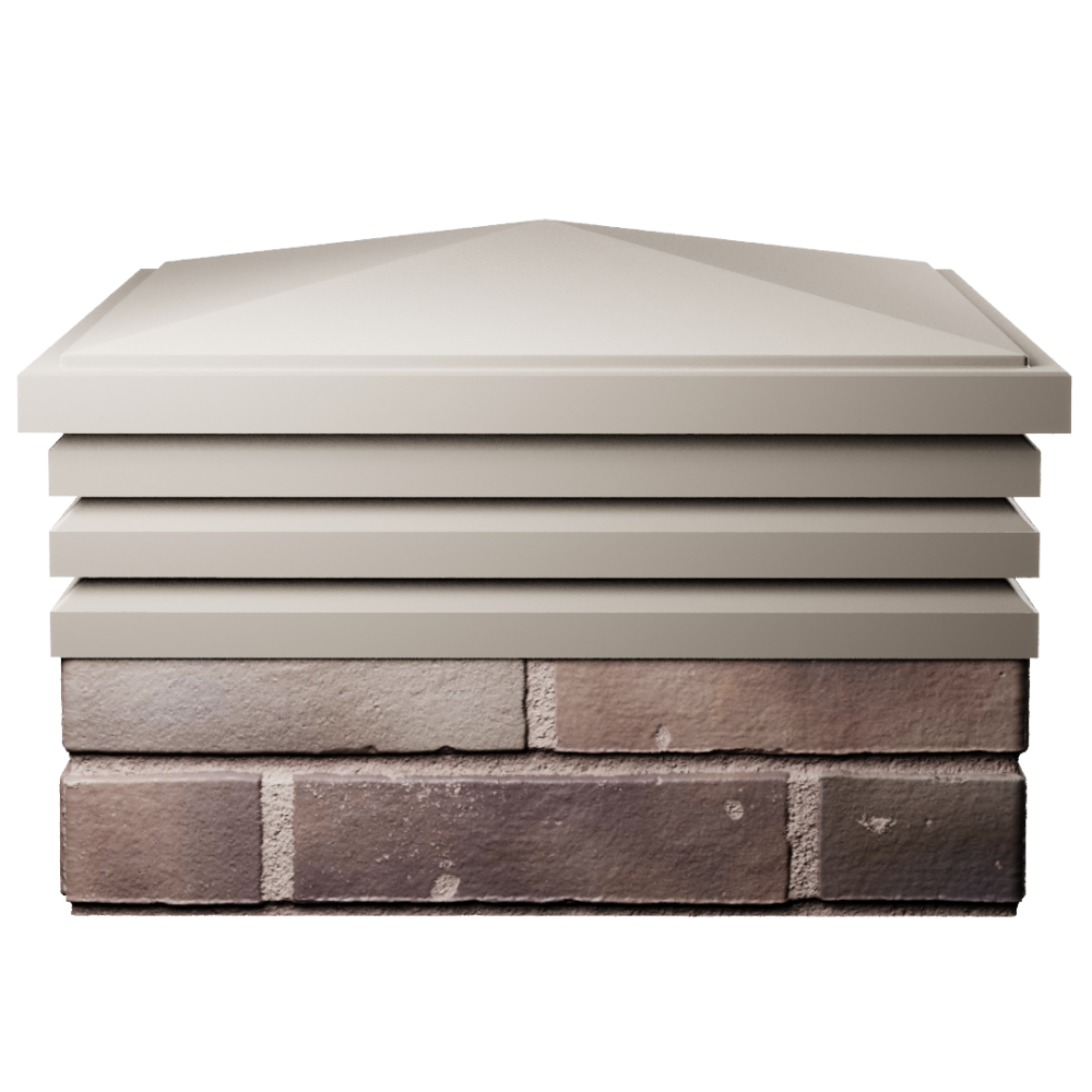 Колпак Zking Бона ХайТек Бежевый на столб 2х2 кирпича (513х513мм) Дербент фото