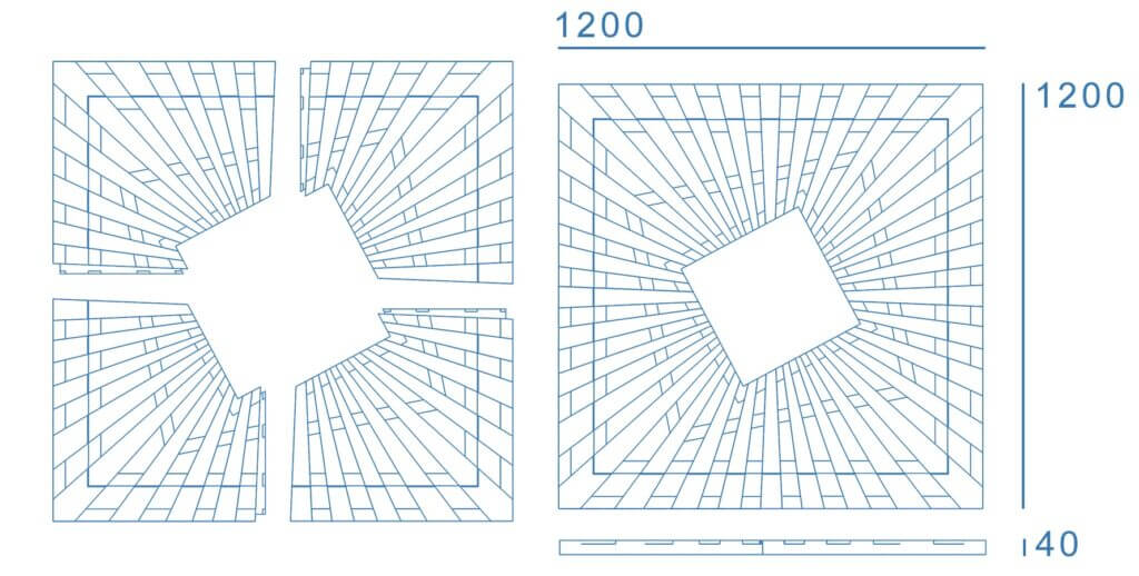 Приствольная решетка для дерева ZKING ATMOSPHERE 1.2х1.2м Серая в Дербенте фото