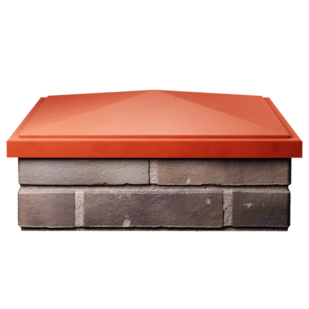 Колпак Zking БонаМоно Красный на столб 2х2 кирпича (515х515, 530х530мм) Дербент фото