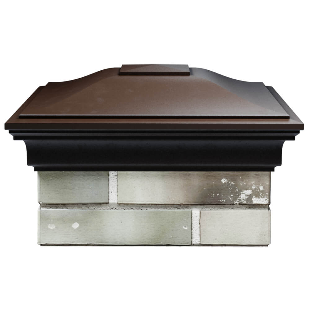 Колпак Zking Монблан Коричневый на столб 1.5х1.5 кирпича (385х385мм) Дербент фото