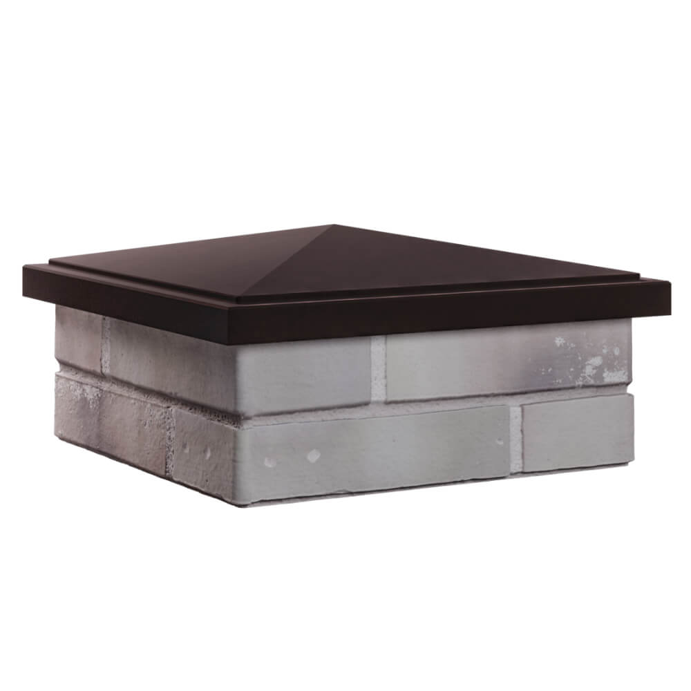 Колпак Zking БонаМоно Коричневый на столб 1.5х1.5 кирпича (385х385, 400х400мм) в Дербенте фото