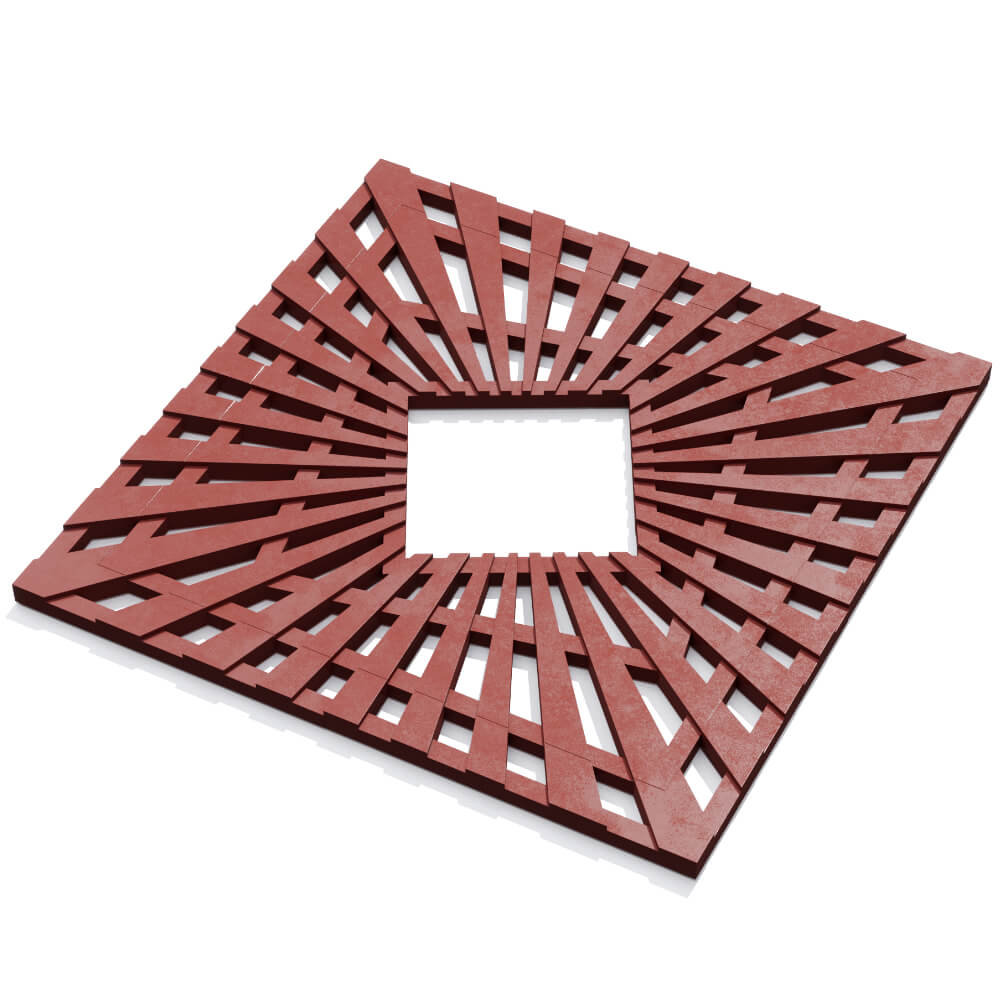 Приствольная решетка для дерева ZKING ATMOSPHERE 1.2х1.2м Красная в Дербенте фото