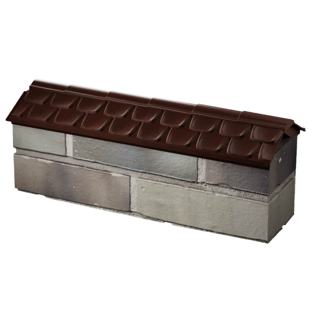 Парапет Zking Эльбрус Коричневый с посадкой на 0.5 кирпича (130мм) в Дербенте фото