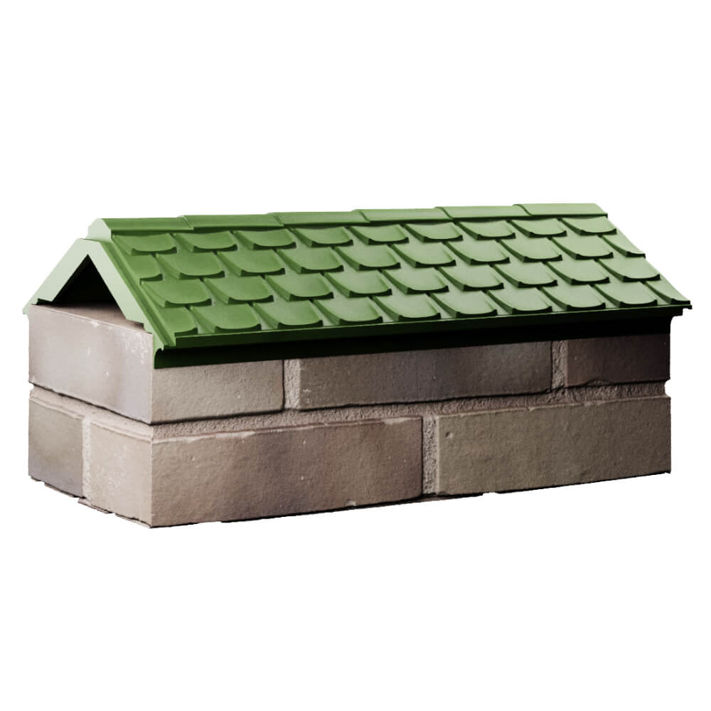 Парапет Zking Эльбрус Зеленый с посадкой на 1 кирпич (255мм) Дербент фото