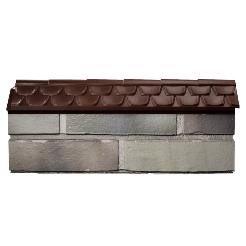 Парапет Zking Эльбрус Коричневый с посадкой на 0.5 кирпича (130мм) в Дербенте фото