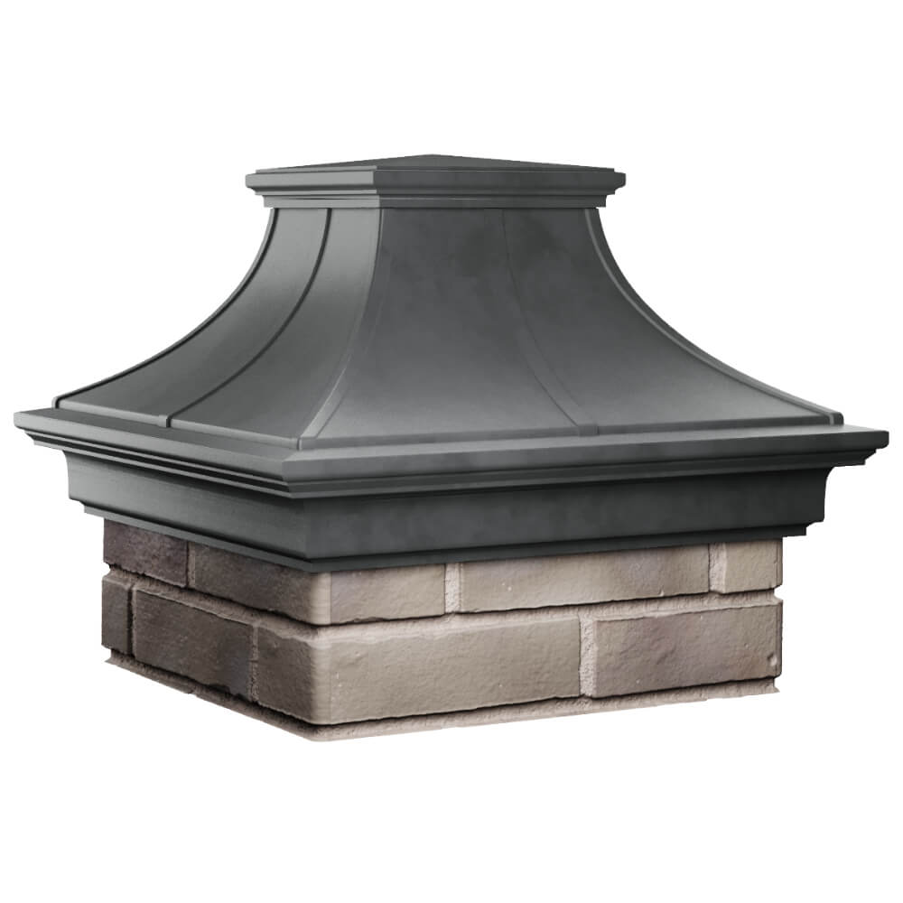 Колпак Zking Монблан Премиум Серый на столб 1.5х1.5 кирпича (385х385мм) в Дербенте фото
