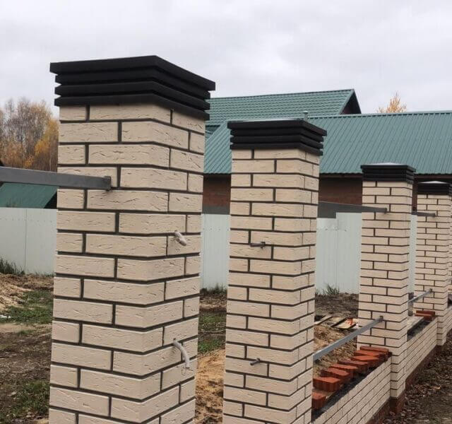 Колпак Zking Бона ХайТек Коричневый на столб 1.5х1.5 кирпича (385х385мм) в Дербенте фото