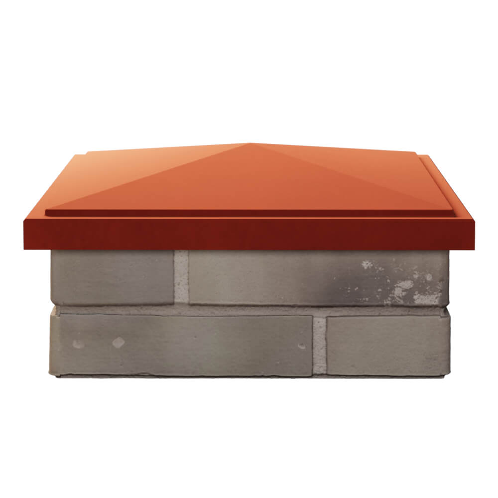 Колпак Zking БонаМоно Красный на столб 1.5х1.5 кирпича (385х385, 400х400мм) Дербент фото