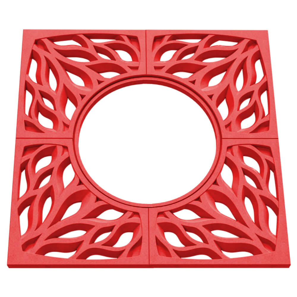 Приствольная решетка для дерева ZKING CRUST 1.2х1.2м Красная в Дербенте фото