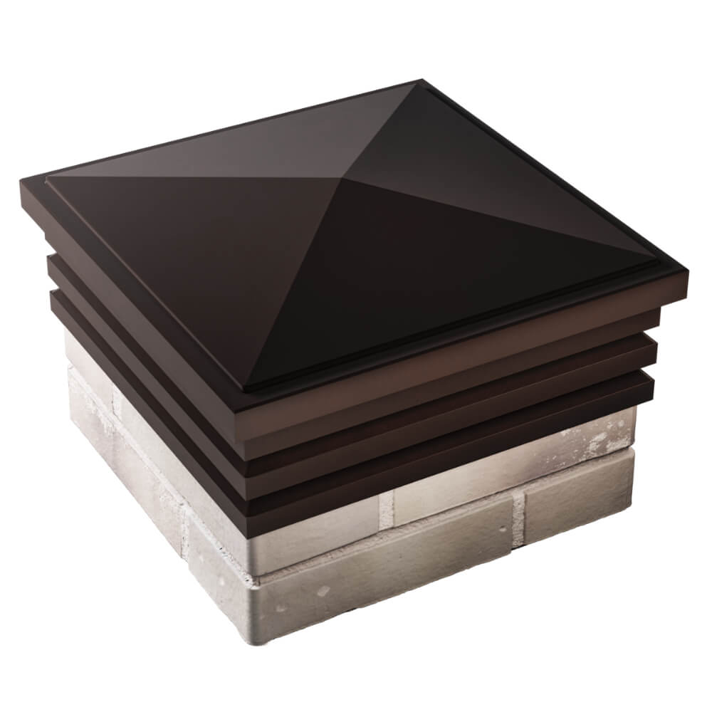 Колпак Zking Бона ХайТек Коричневый на столб 1.5х1.5 кирпича (385х385мм) в Дербенте фото