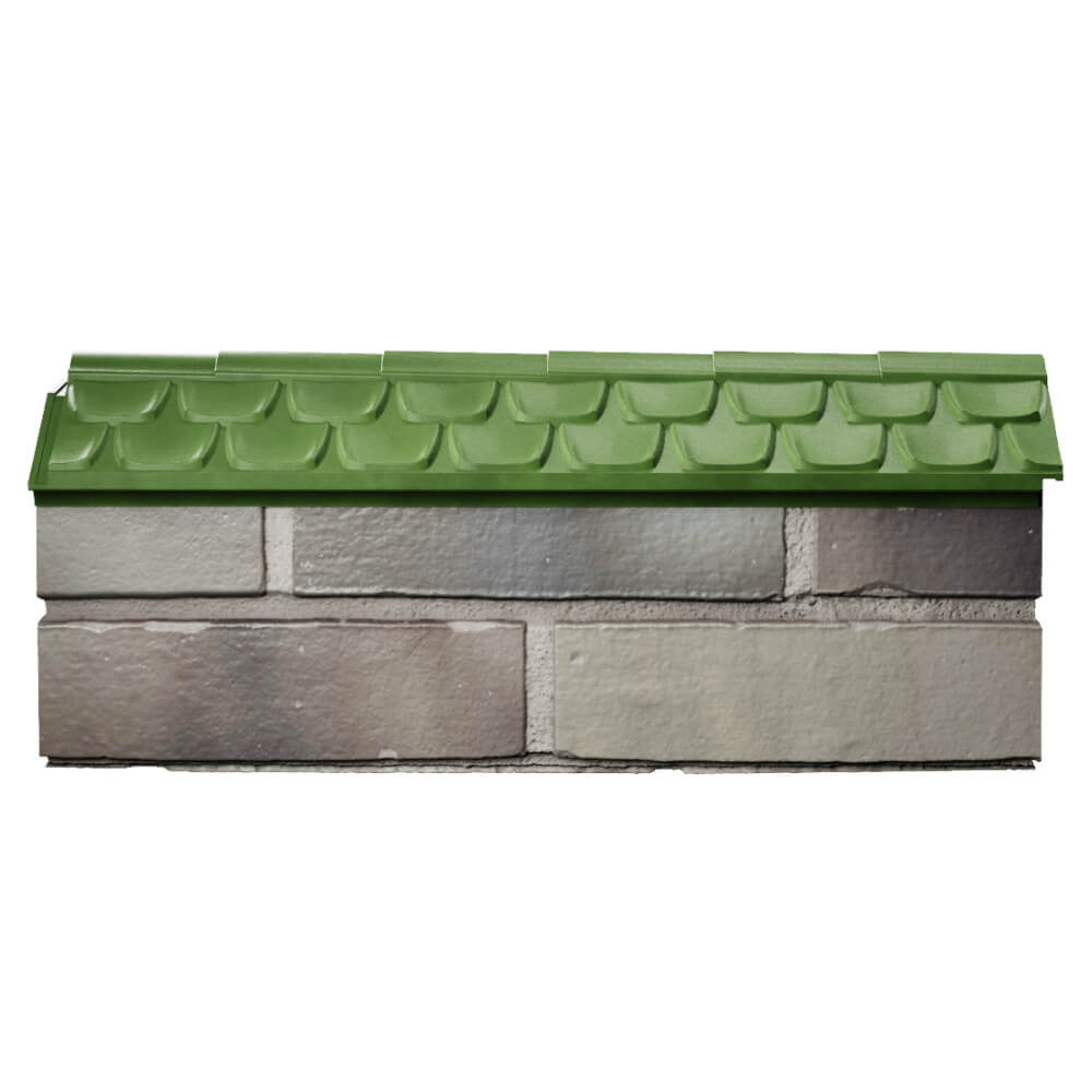 Парапет Zking Эльбрус Зеленый с посадкой на 0.5 кирпича (130мм) в Дербенте фото