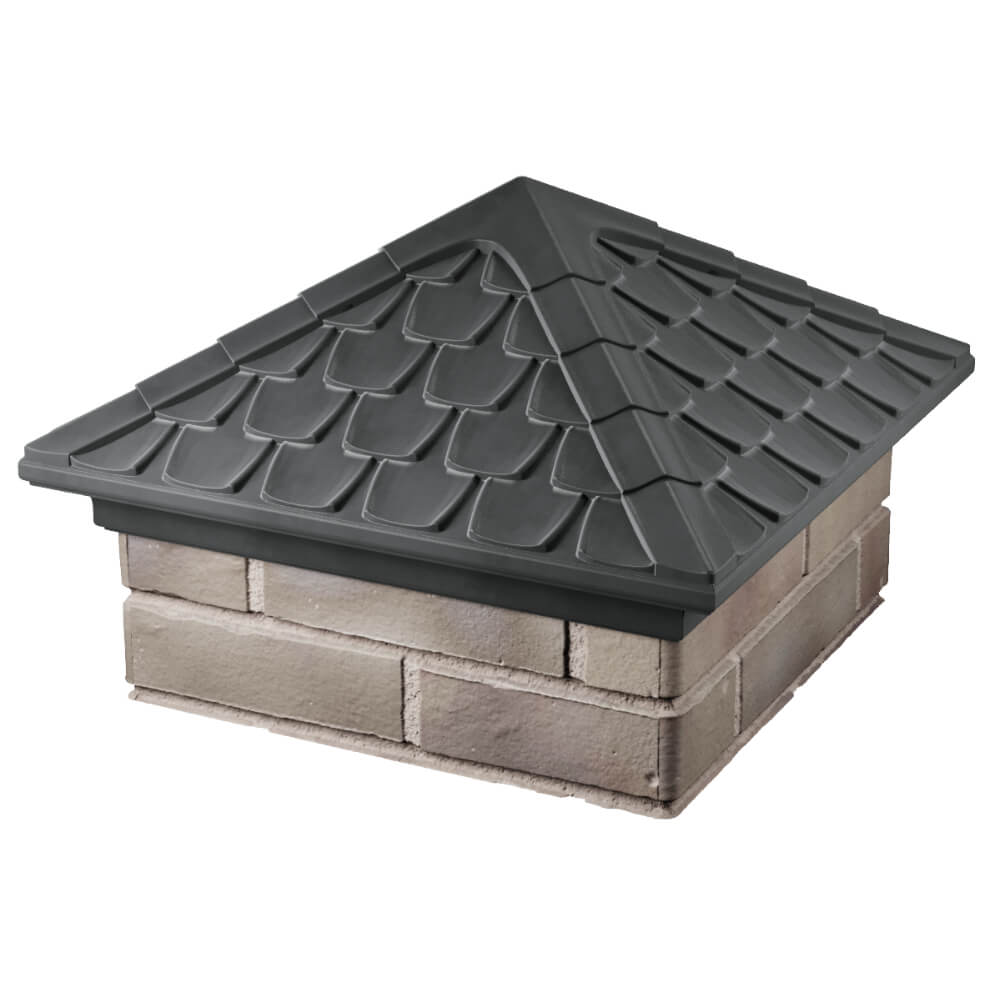 Колпак Zking Эльбрус Серый на столб 1.5х1.5 кирпича (385х385мм) в Дербенте фото