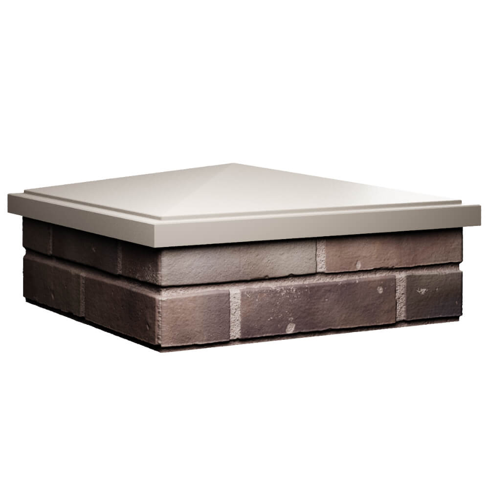 Колпак Zking БонаМоно Бежевый на столб 2х2 кирпича (515х515, 530х530мм) в Дербенте фото