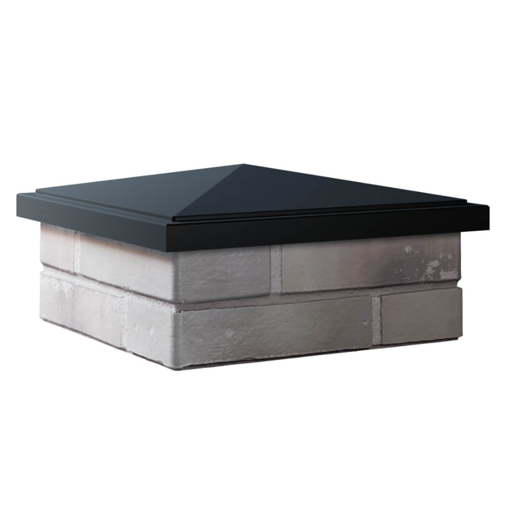 Колпак Zking БонаМоно Черный на столб 1.5х1.5 кирпича (385х385, 400х400мм) в Дербенте фото