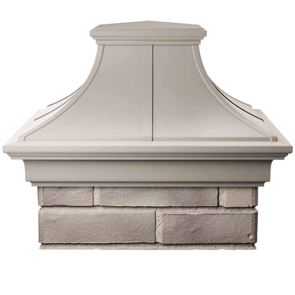 Колпак Zking Монблан Премиум Бежевый на столб 1.5х1.5 кирпича (385х385мм) Дербент фото