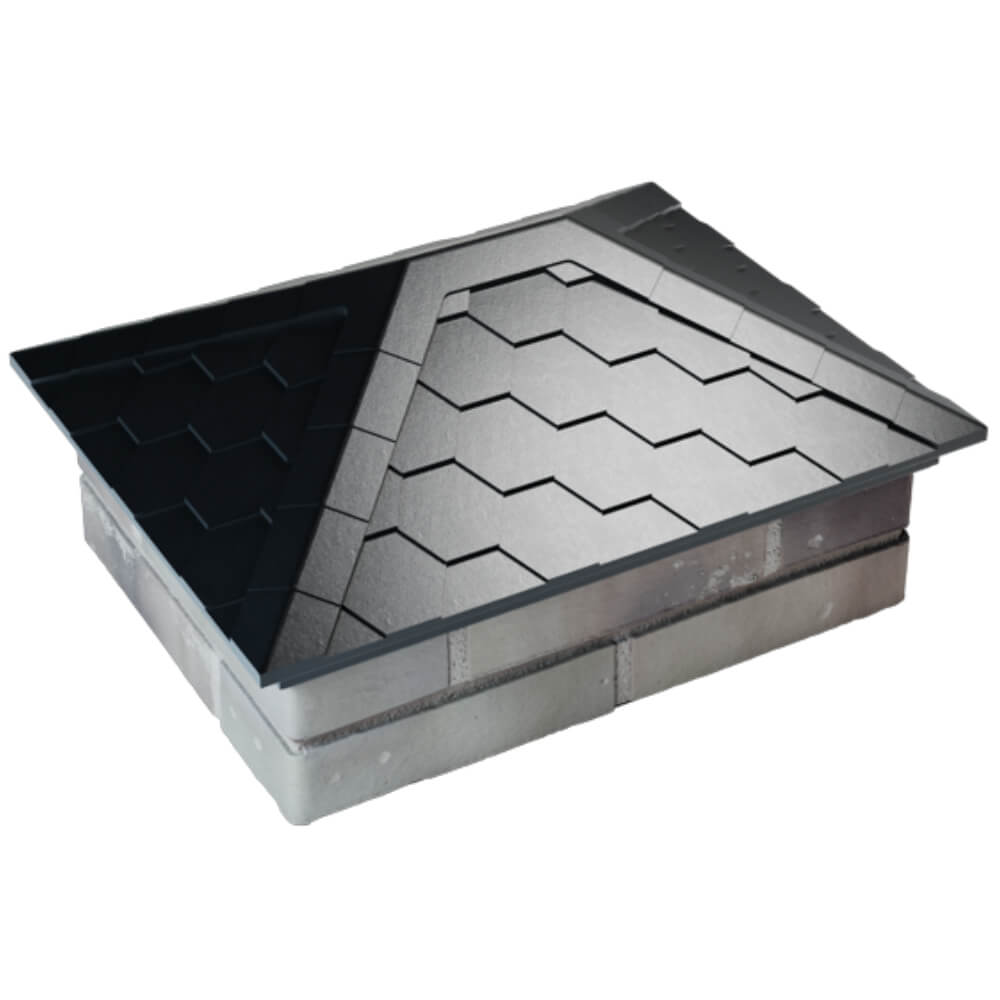 Колпак Zking Эверест Черный на столб 2х1.5 кирпича (520х390мм) Дербент фото