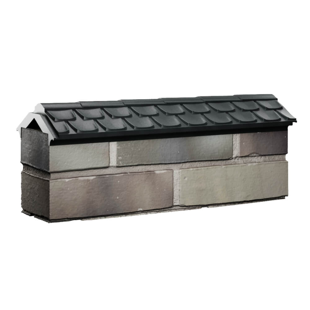 Парапет Zking Эльбрус Черный с посадкой на 0.5 кирпича (130мм) Дербент фото