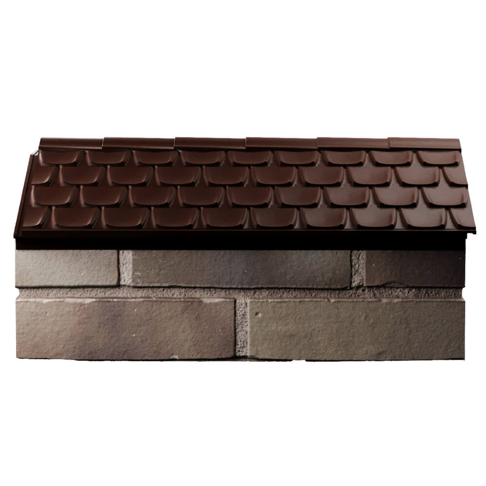 Парапет Zking Эльбрус Коричневый с посадкой на 1 кирпич (255мм) в Дербенте фото