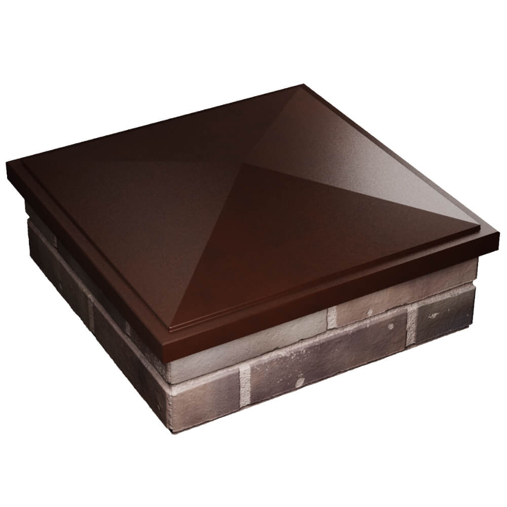 Колпак Zking БонаМоно Коричневый на столб 2х2 кирпича (515х515, 530х530мм) в Дербенте фото