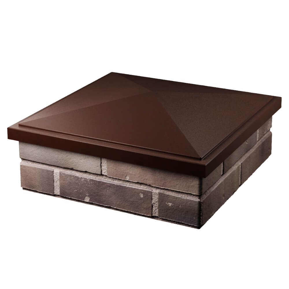 Колпак Zking БонаМоно Коричневый на столб 2х2 кирпича (515х515, 530х530мм) в Дербенте фото