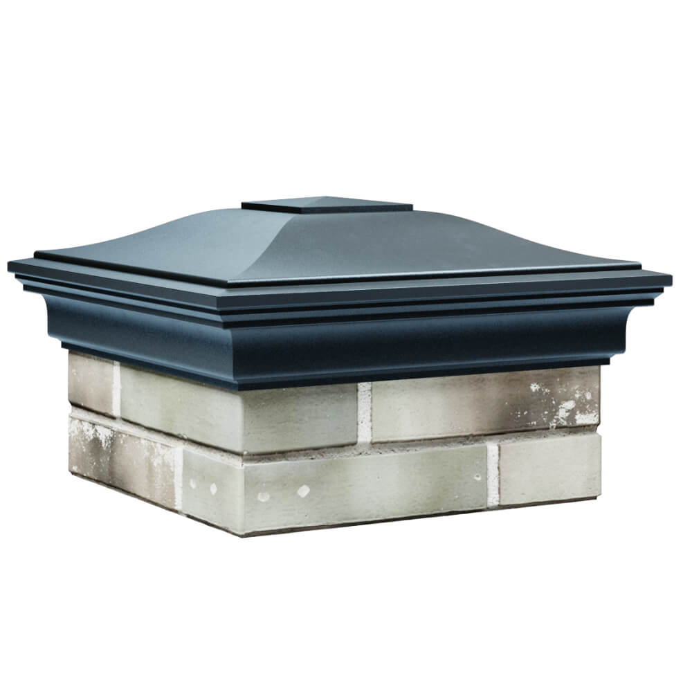 Колпак Zking Монблан Серый на столб 1.5х1.5 кирпича (385х385мм) в Дербенте фото