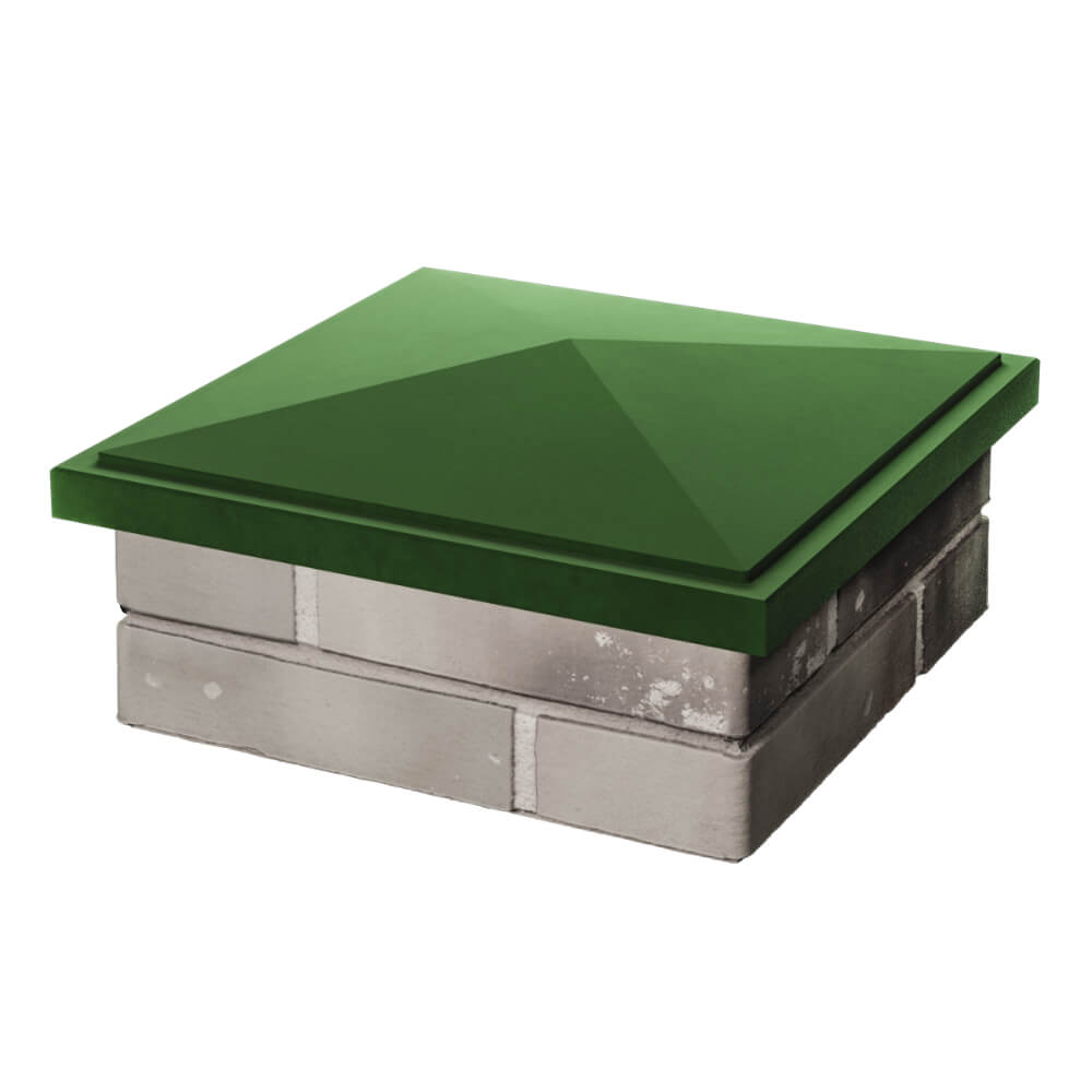 Колпак Zking БонаМоно Зеленый на столб 1.5х1.5 кирпича (385х385, 400х400мм) в Дербенте фото