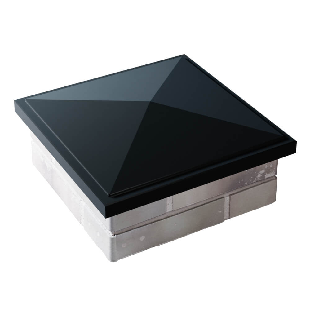 Колпак Zking БонаМоно Черный на столб 1.5х1.5 кирпича (385х385, 400х400мм) в Дербенте фото