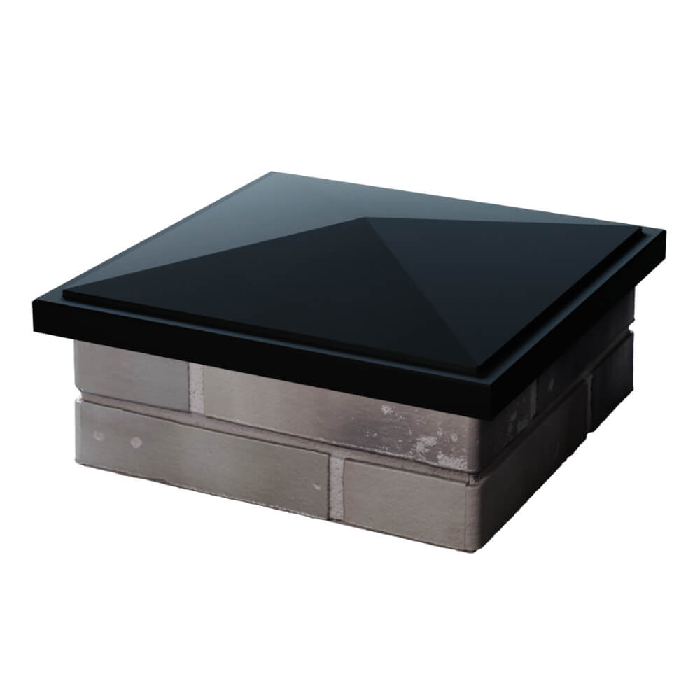 Колпак Zking БонаМоно Черный на столб 1.5х1.5 кирпича (385х385, 400х400мм) в Дербенте фото