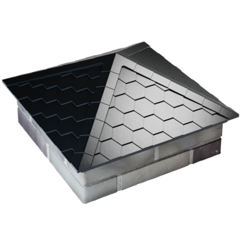 Колпак Zking Эверест Черный на столб 2х2 кирпича (535х535мм) Дербент фото