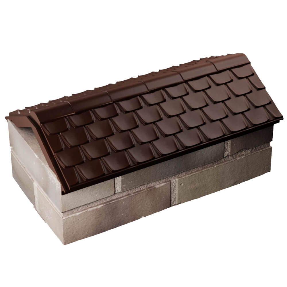 Парапет Zking Эльбрус Коричневый с посадкой на 1 кирпич (255мм) в Дербенте фото