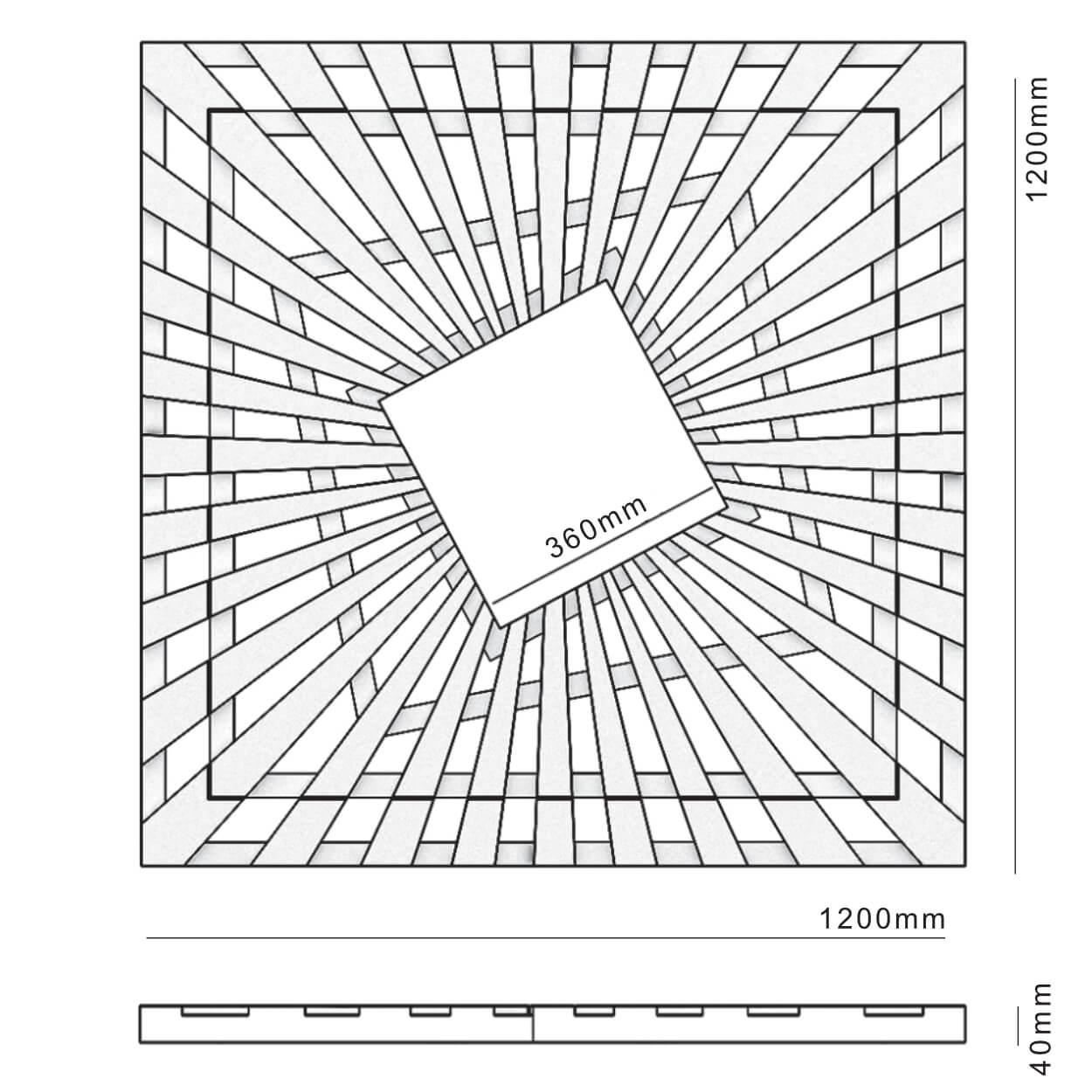 Приствольная решетка для дерева ZKING ATMOSPHERE 1.2х1.2м Черная в Дербенте фото