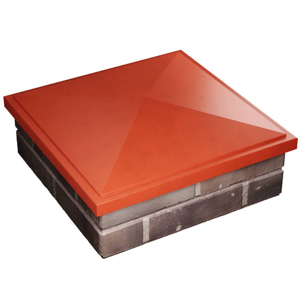 Колпак Zking БонаМоно Красный на столб 2х2 кирпича (515х515, 530х530мм) в Дербенте фото