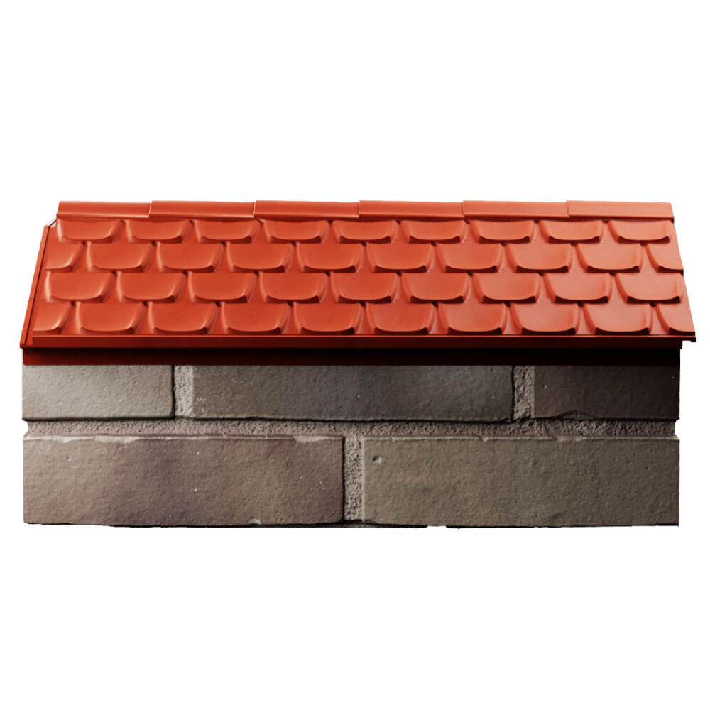 Парапет Zking Эльбрус Красный с посадкой на 1 кирпич (255мм) в Дербенте фото
